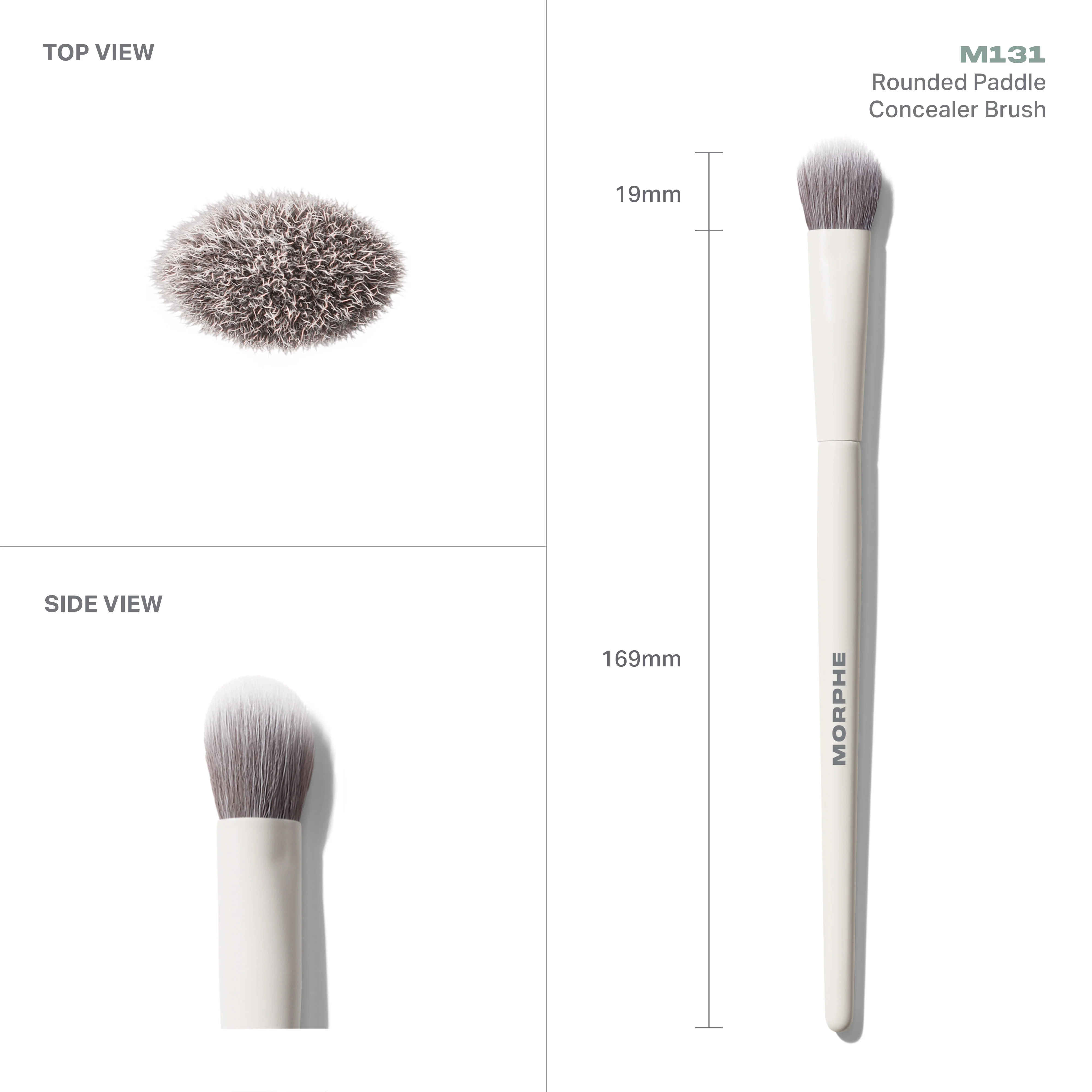 M131 Rounded Paddle Concealer Brush - Image 4