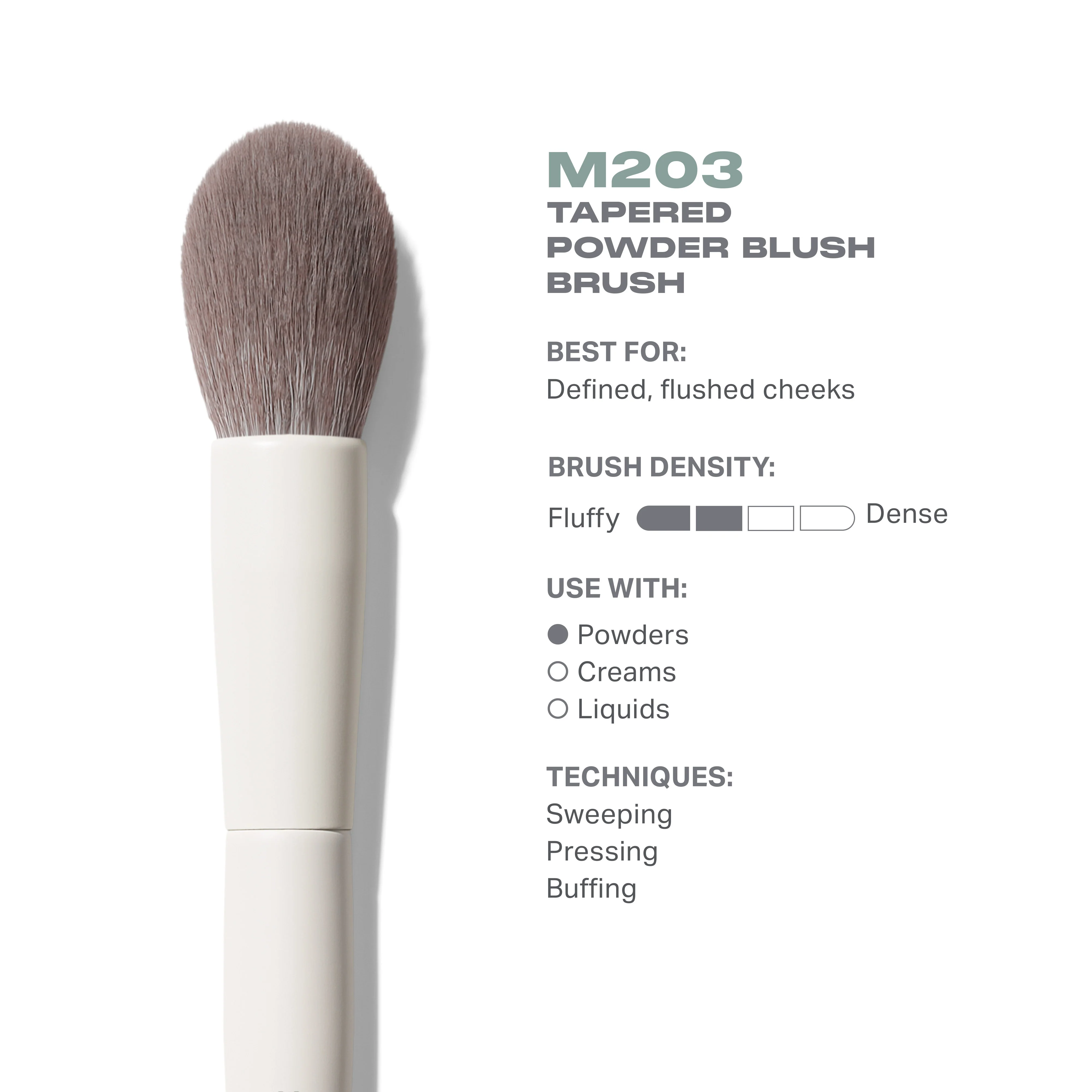 M203 Tapered Powder Blush Brush - Image 3