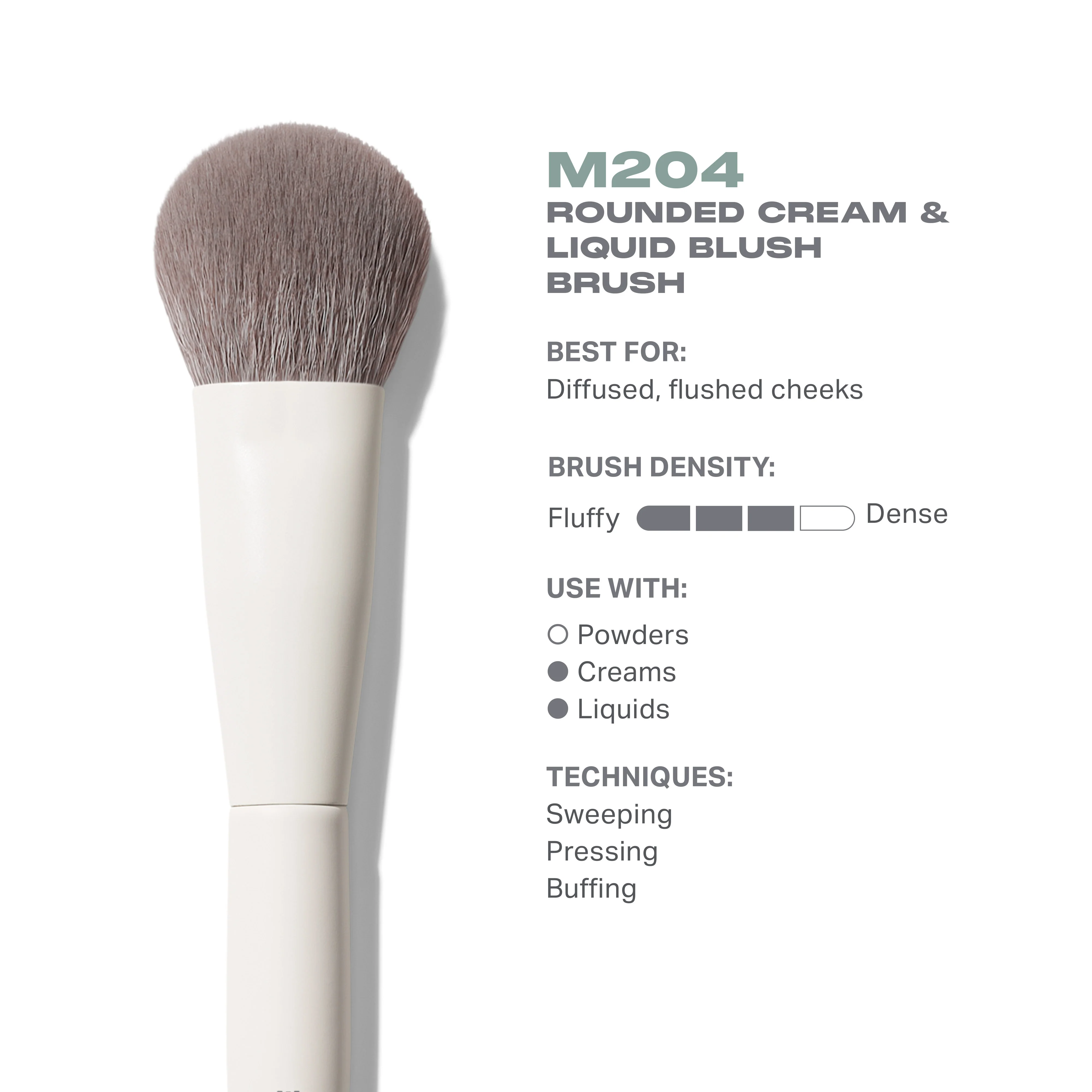 M204 Rounded Cream & Liquid Blush Brush - Image 3