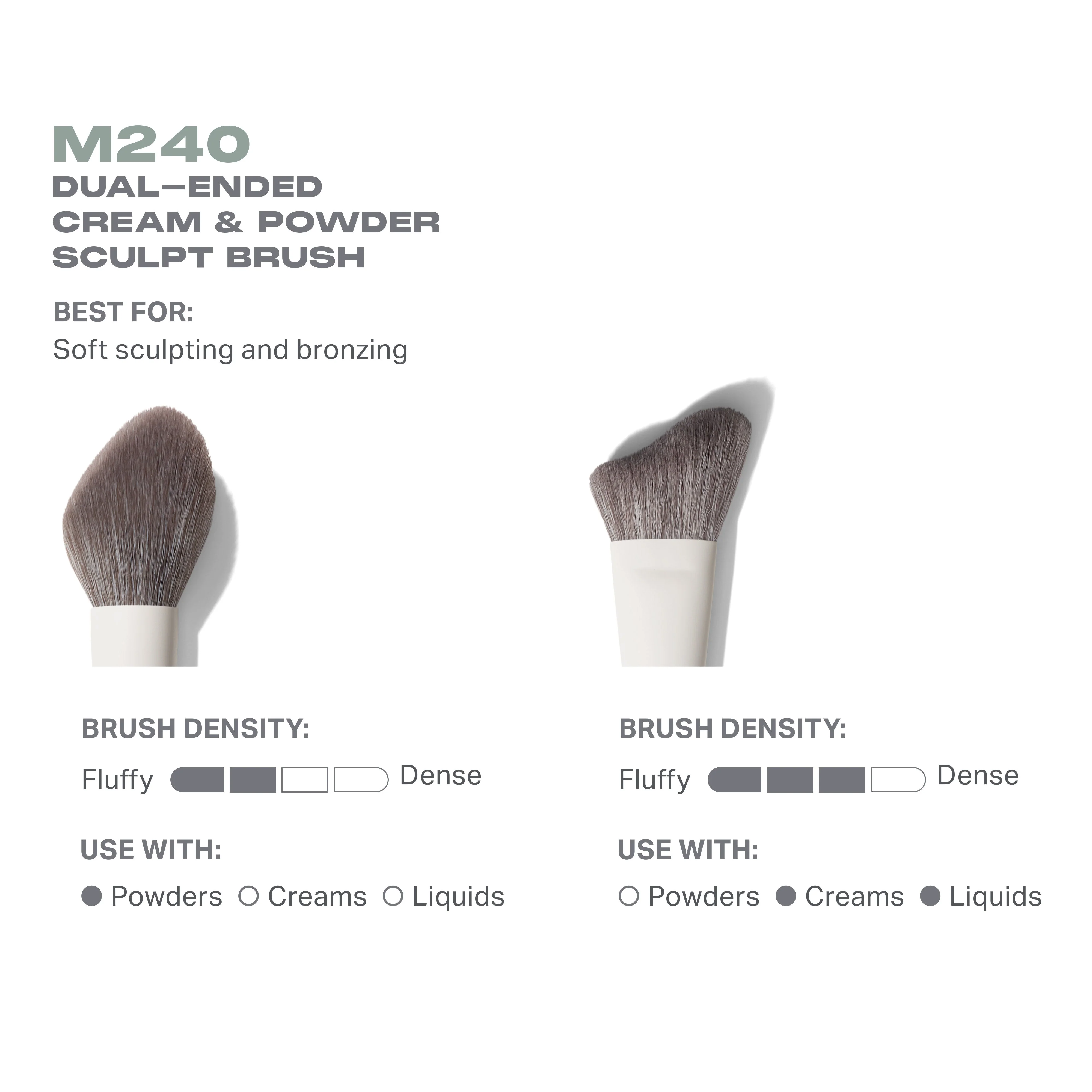 M240 Dual-Ended Cream & Powder Sculpt Brush - Image 3