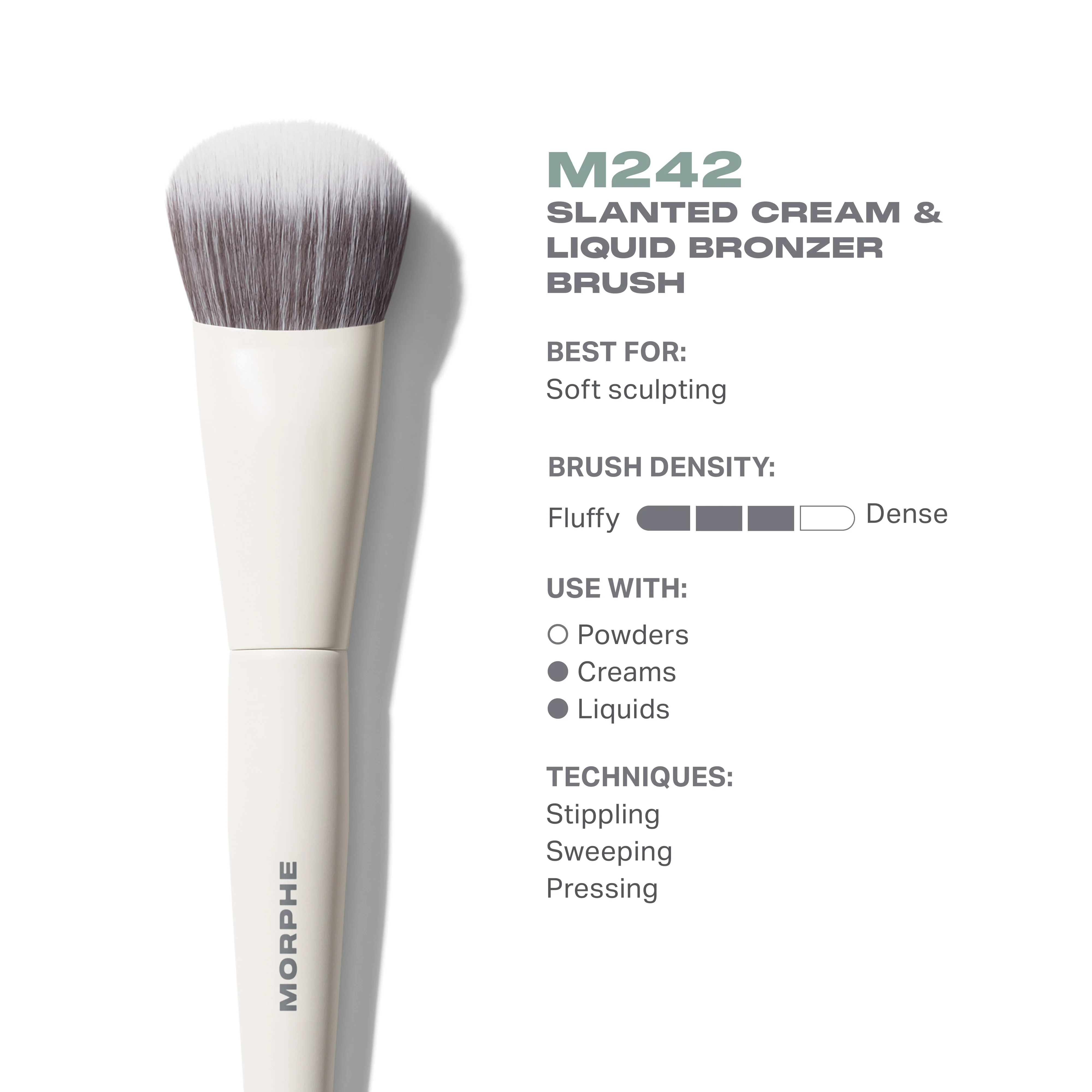 M242 Slanted Cream & Liquid Bronzer Brush - Image 3