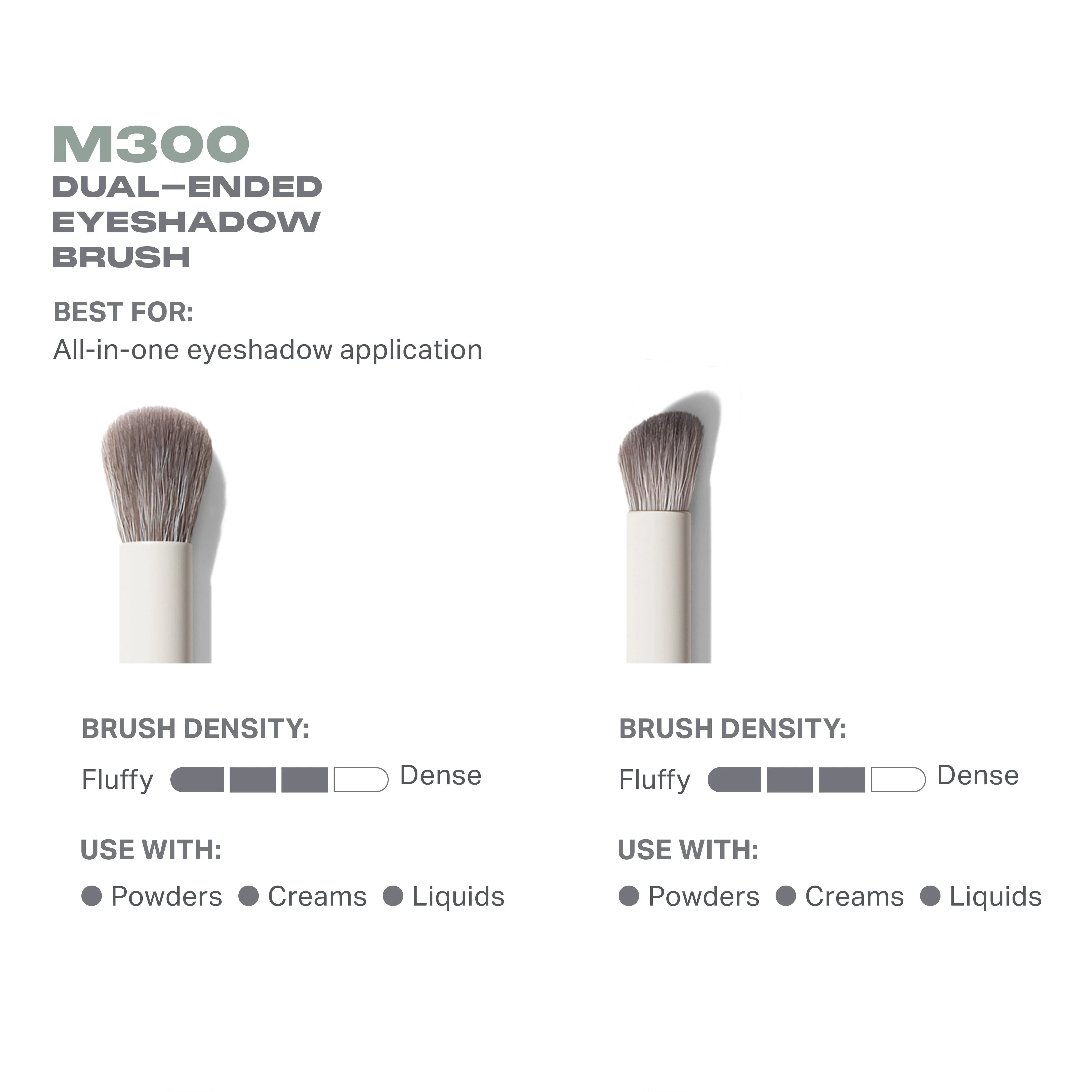 M300 Dual-Ended Eyeshadow Brush - Image 3