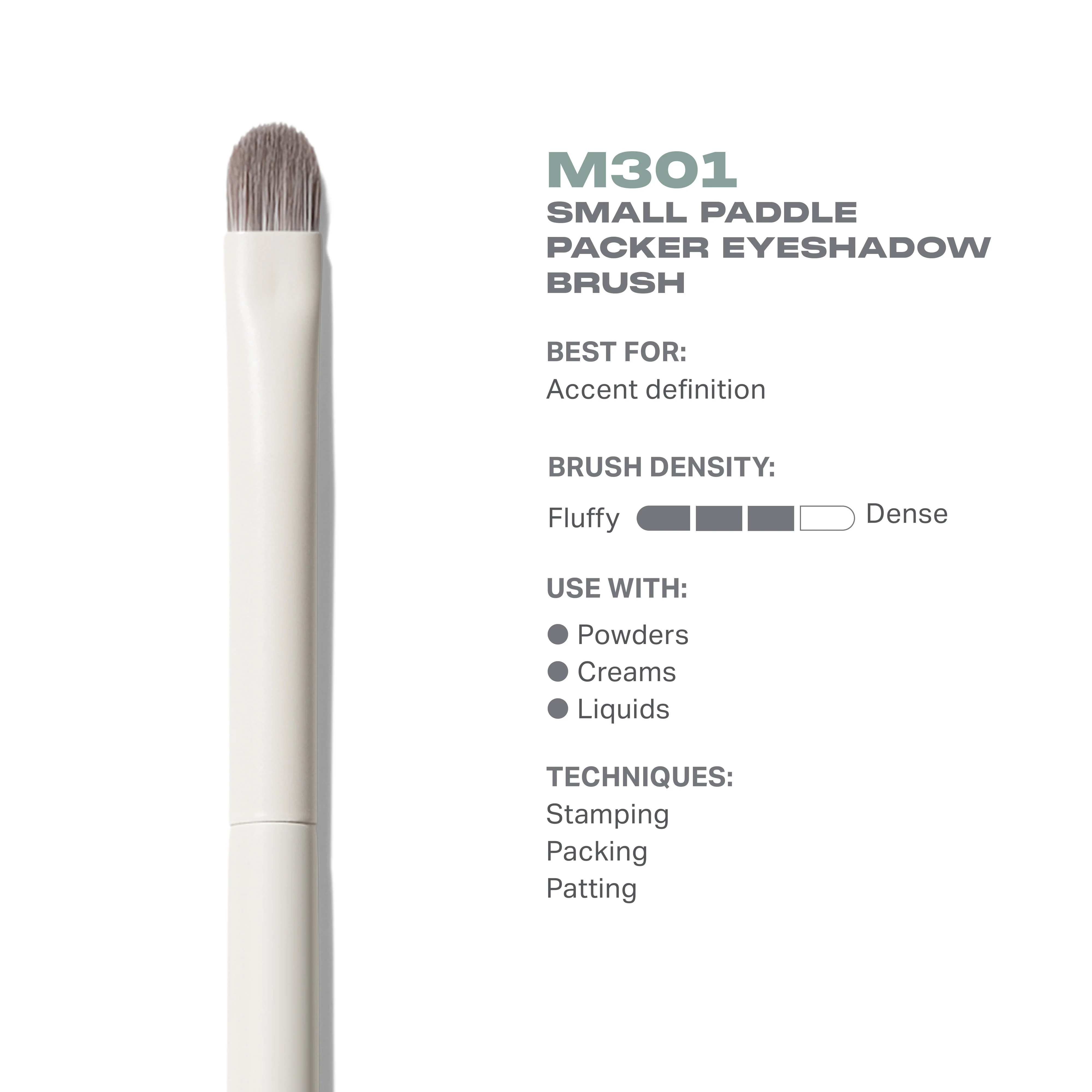 M301 Small Paddle Packer Eyeshadow Brush - Image 3