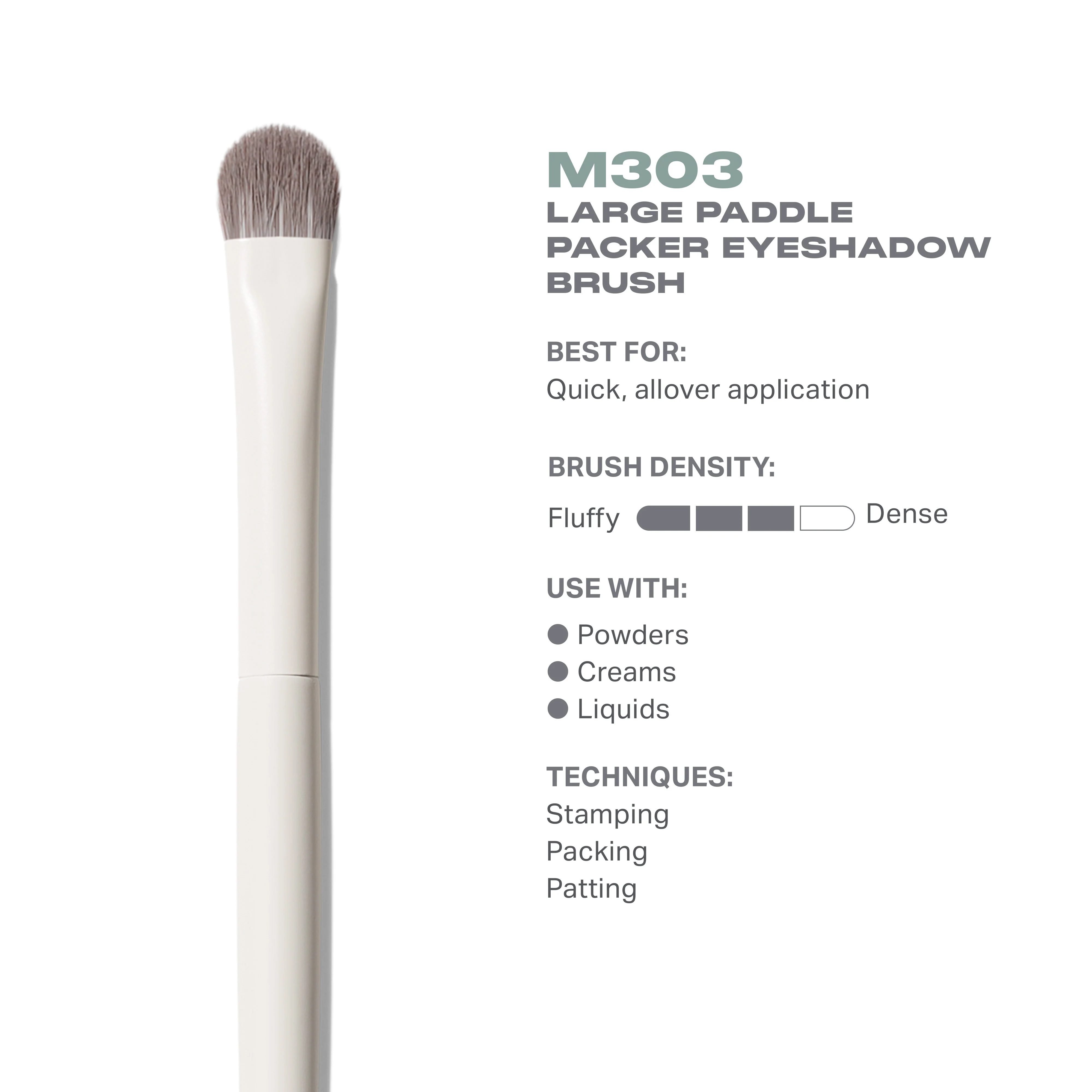 M303 Large Paddle Packer Eyeshadow Brush - Image 3