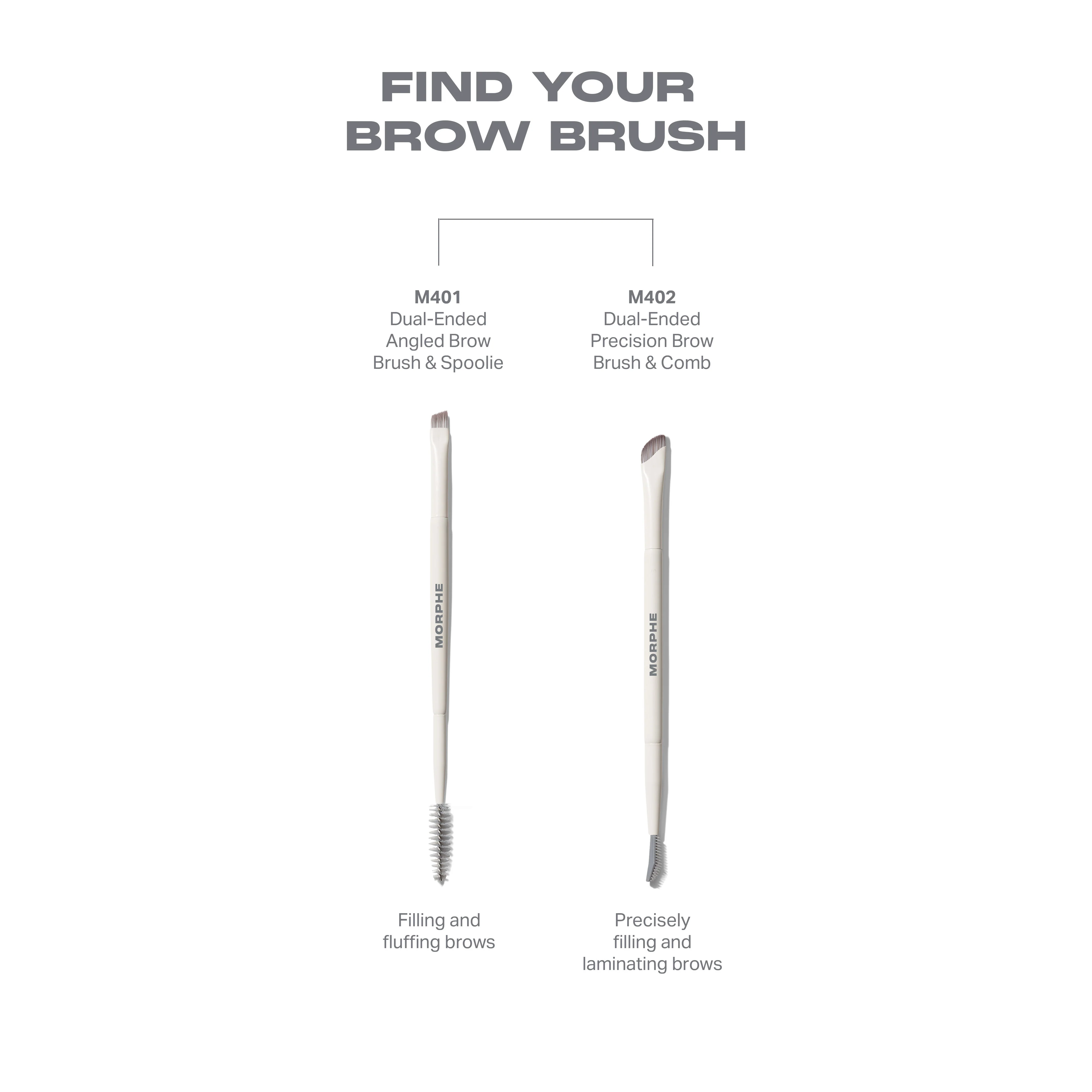 M402 Dual-Ended Precision Brow Brush & Comb - Image 5