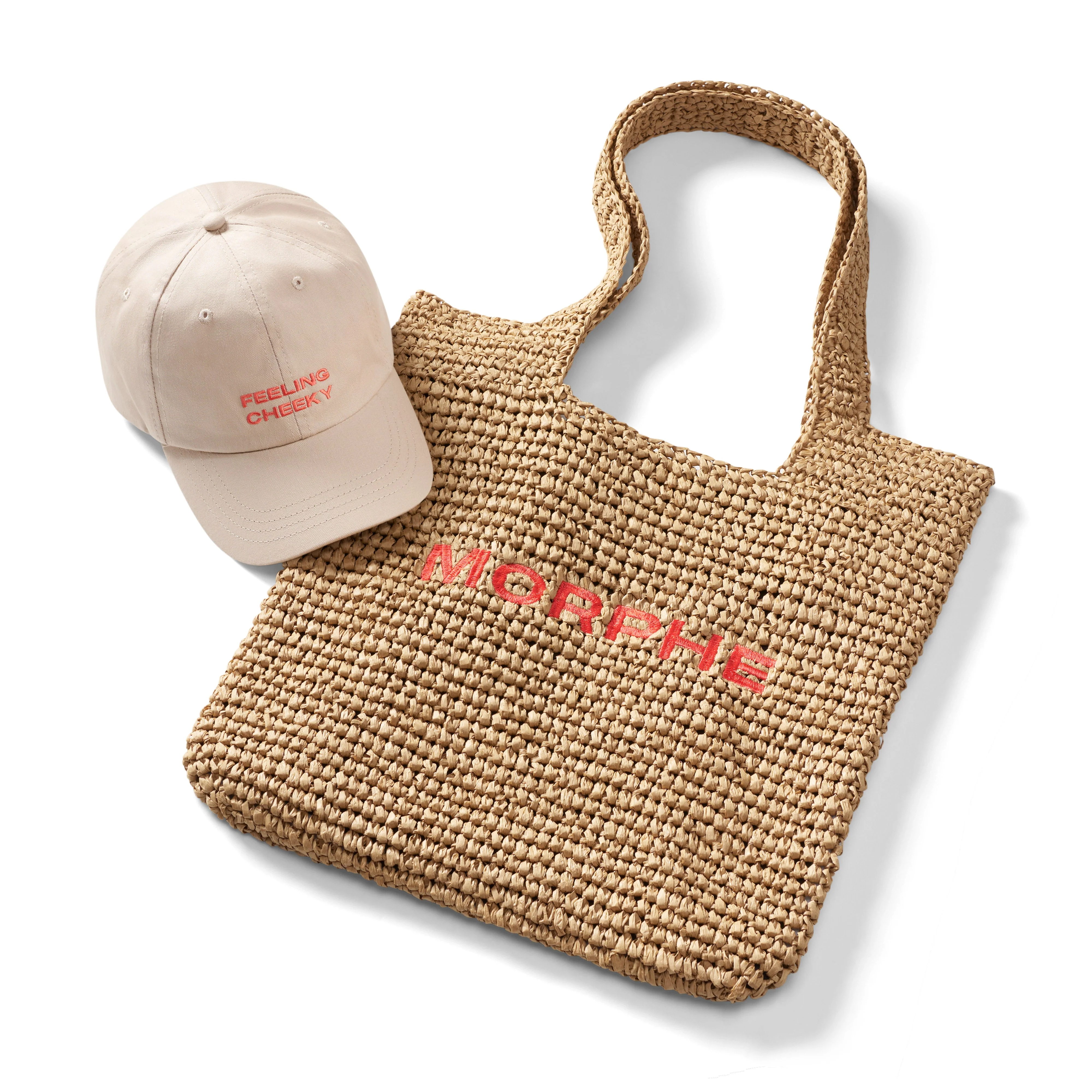 Morphe Raffia Tote Bag - Orange - Image 2